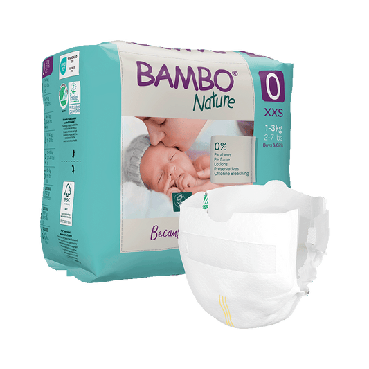 Bambo Nature Nappies - Size 0 (1-3kg/2-7lbs)