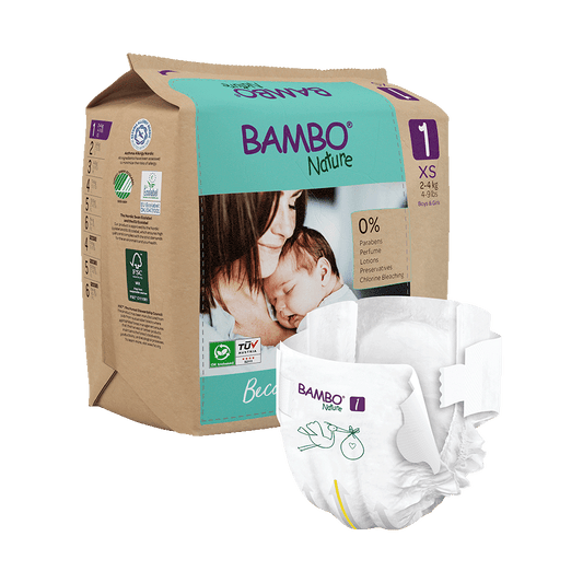 Bambo Nature Nappies - Size 1 (2-4kg/4-9lbs)