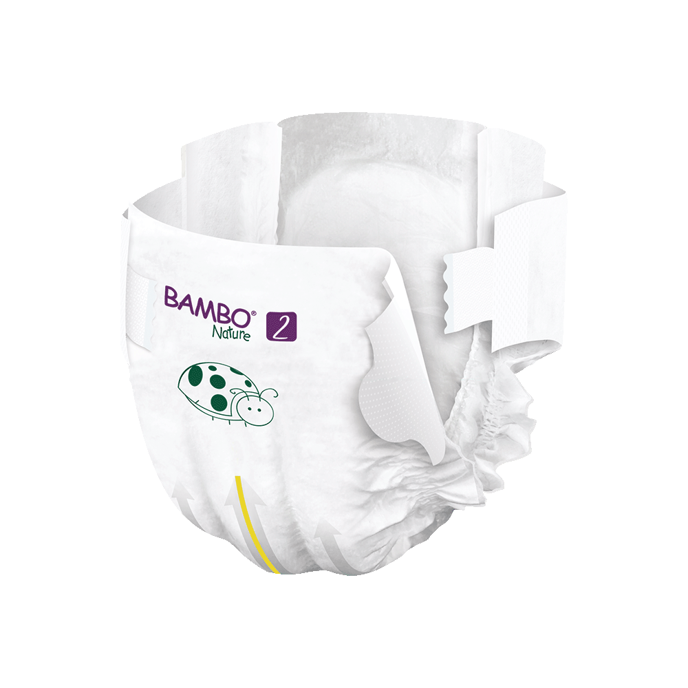Bambo Nature Nappies - Size 2 (3-6kg/7-13lbs)