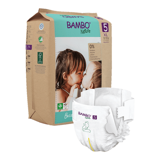 Bambo Nature Nappies - Size 5 (12-18kg/27-40lbs)