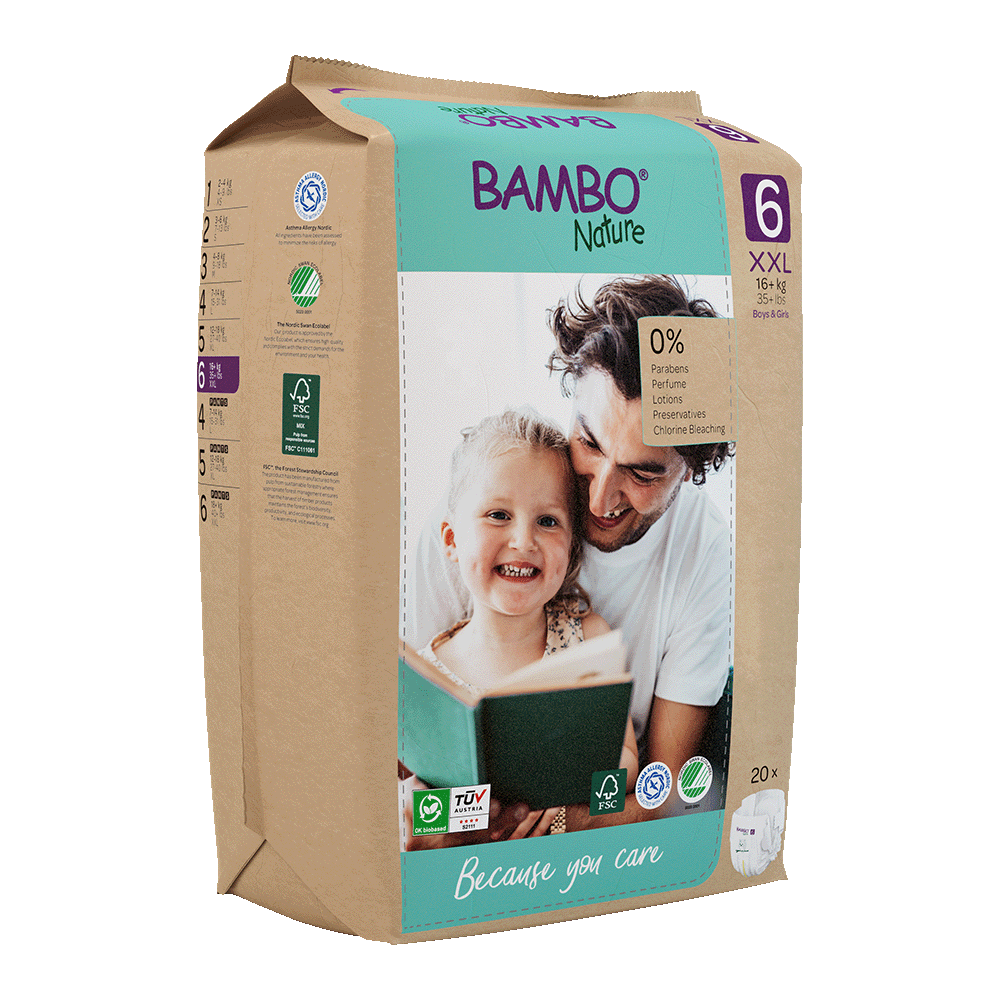 Bambo Nature  Nappies - Size 6 (16+kg/35+lbs)