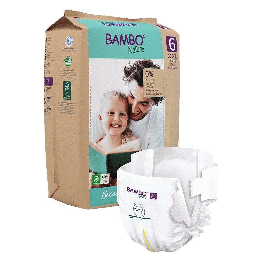 Bambo Nature Nappies - Size 6 (16+kg/35+lbs)