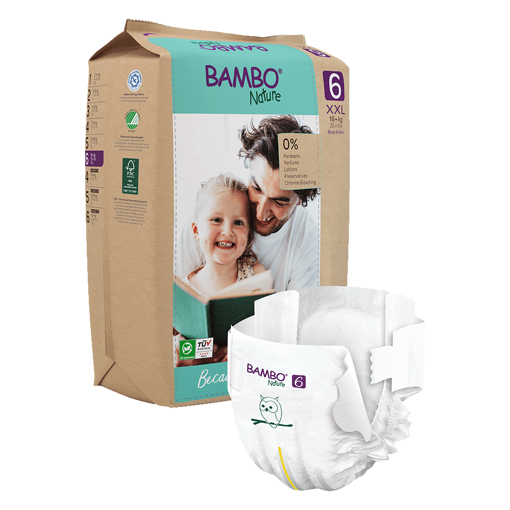 Bambo Nature  Nappies - Size 6 (16+kg/35+lbs)