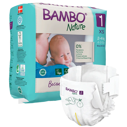Bambo Nature Nappies - Size 1 (2-4kg/4-9lbs)
