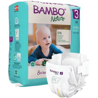 Bambo Nature Nappies - Size 3 (4-8kg/9-18lbs)