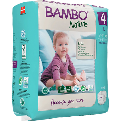 Bambo Nature Nappies - Size 4 (7-14kg/15-31lbs)