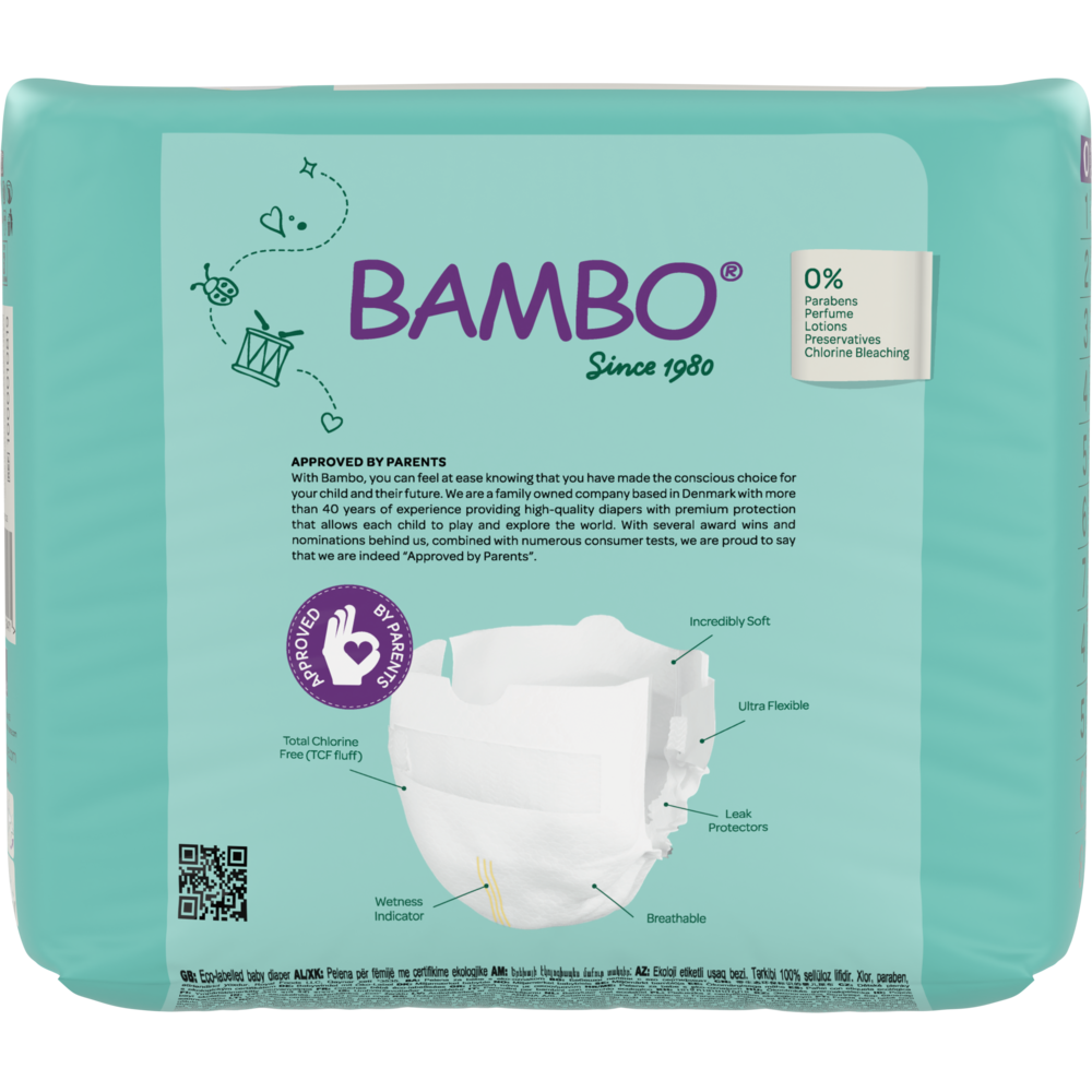 BAMBO Nappies - Size 0 (1-3kg/2-7lbs)