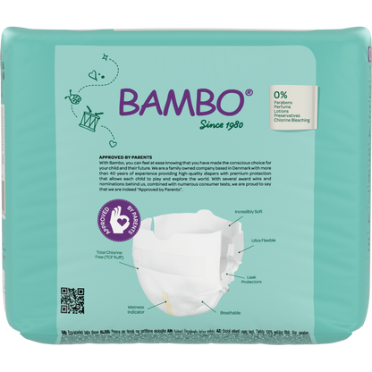BAMBO Nappies - Size 0 (1-3kg/2-7lbs)