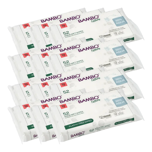 Bambo Nature Aqua Wet Wipes, 12-pack bundle, 624 wipes