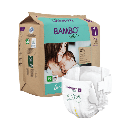 Bambo Nature Nappies - Size 1 (1-3kg/2-7lbs)