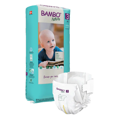 Bambo Nature Nappies - Size 3 Tall Pack (4-8kg/9-18lbs)