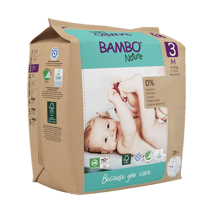Bambo Nature Nappies - Size 3 (4-8kg/9-18lbs)